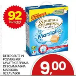 Eurospar DETERGENTE IN POLVERE PER LAVATRICE SPUMA DI SCIAMPAGNA MARSIGLIA 92 LAVAGGI offerta