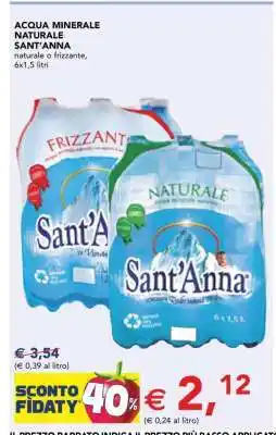 Esselunga Acqua Minerale Naturale Sant'Anna offerta