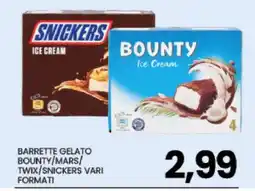 Eurospar BARRETTE GELATO BOUNTY/MARS/TWIX/SNICKERS offerta
