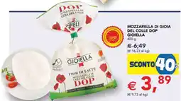 Esselunga MOZZARELLA DI GIOIA DEL COLLE DOP GIOIELLA offerta