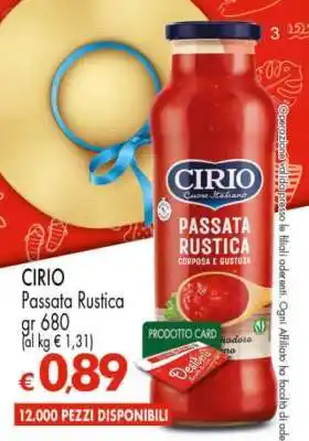 Eurospar CIRIO PASSATA RUSTICA offerta