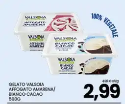 Eurospar GELATO VALSOIA AFFOGATO AMARENA/BIANCO CACAO offerta