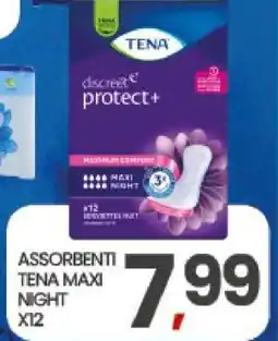 Eurospar ASSORBENTI TENA MAXI NIGHT X12 offerta