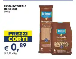 Esselunga Pasta Integrale De Cecco offerta