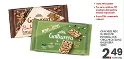 Eurospar CRACKERS RISO SU RISO/ PIÙ INTEGRALI CON CHICCHI DI SEGALE GALBUSERA 380G offerta