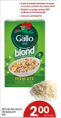 Eurospar RISO BLOND GALLO PER INSALATE 1KG offerta