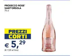 Esselunga PROSECCO ROSE' SANT'ORSOLA offerta