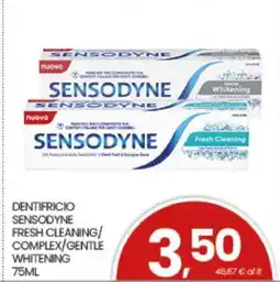 Eurospar DENTIFRICIO SENSODYNE FRESH CLEANING/COMPLEX/GENTLE WHITENING 75ML offerta