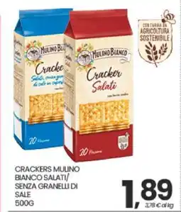 Eurospar CRACKERS MULINO BIANCO SALATI/ SENZA GRANELLI DI SALE offerta
