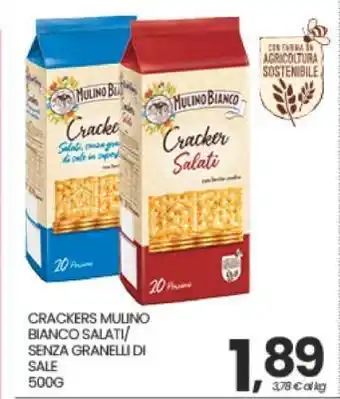 Eurospar CRACKERS MULINO BIANCO SALATI/ SENZA GRANELLI DI SALE offerta