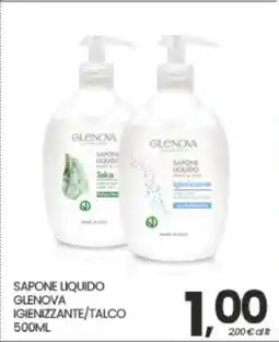 Eurospar SAPONE LIQUIDO GLENOVA IGIENIZZANTE/TALCO 500ML offerta