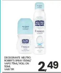 Eurospar DEODORANTE NEUTRO ROBERTS offerta