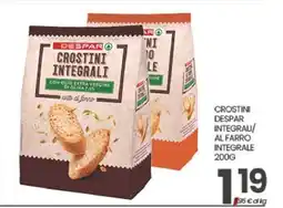 Eurospar CROSTINI DESPAR INTEGRALI/AL FARRO INTEGRALE 200G offerta