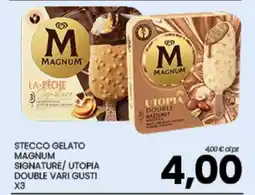 Eurospar STECCO GELATO MAGNUM SIGNATURE/ UTOPIA DOUBLE VARI GUSTI X3 offerta