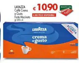Eurospar LAVAZZA Caffè Crema e Gusto Forte Macinato gr 250 x 4 offerta