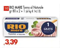 Eurospar Rio Mare Tonno al naturale offerta