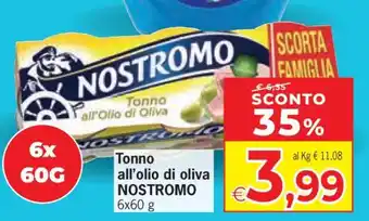 Eurospar Tonno all'olio di oliva Nostromo offerta