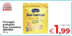 Eurospar Formaggio grattugiato Gran Campidano ARBOREA offerta