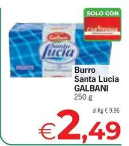 Eurospar Burro Santa Lucia GALBANI offerta