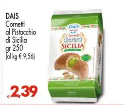 Eurospar DAIS Cornetti al Pistacchio di Sicilia offerta