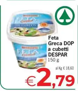 Eurospar Feta Greca DOP a cubetti DESPAR offerta
