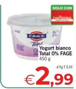 Eurospar Yogurt bianco Total 0% FAGE offerta
