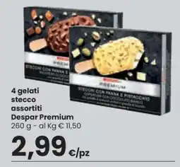 Eurospar 4 gelati stecco assortiti offerta