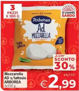 Eurospar Mozzarella AD s/lattosio ARBOREA offerta