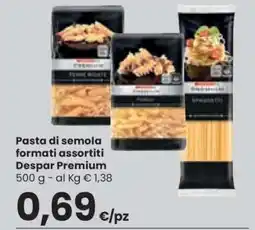 Eurospar Pasta di semola formati assortiti Despar Premium offerta