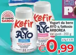 Eurospar Yogurt da bere AYO s/lattosio ARBOREA offerta