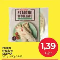 Eurospar Piadine sfogliate offerta
