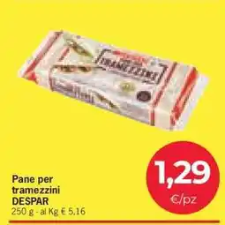 Eurospar PANE PER TRAMEZZINI offerta