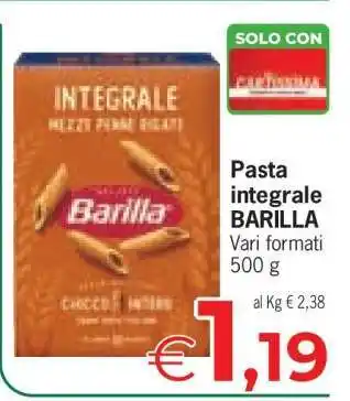 Eurospar PASTA INTEGRALE BARILLA offerta