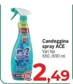 Eurospar Candeggina spray ACE offerta