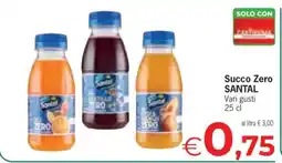 Eurospar Succo Zero SANTAL offerta