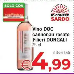 Eurospar Vino DOC cannonau rosato Filieri DORGALI offerta