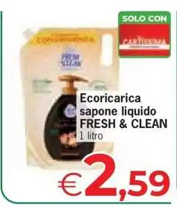 Eurospar ECORICARICA SAPONE LIQUIDO FRESH & CLEAN offerta
