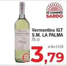 Eurospar Vermentino IGT S.M. LA PALMA offerta