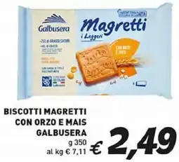 Coal Biscotti magretti con orzo e mais GALBUSERA offerta