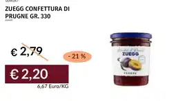Prezzemolo e Vitale Zuegg confettura di prugne offerta