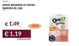 Prezzemolo e Vitale Orasi bevanda di avena barista offerta