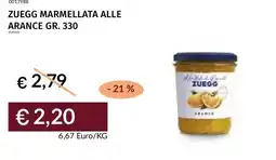Prezzemolo e Vitale Zuegg marmellata alle arance offerta