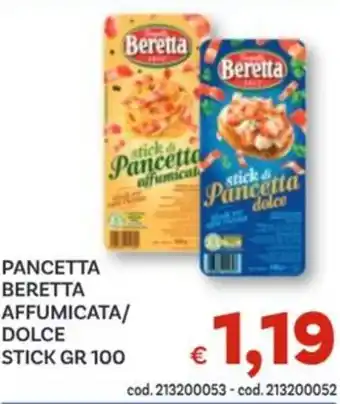 Vivo Supermercati Pancetta beretta affumicata/ dolce stick offerta