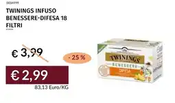 Prezzemolo e Vitale Twinings infuso benessere-difesa offerta