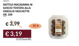 Prezzemolo e Vitale Dattilo macadamia in guscio tostata alla vaniglia vaschetta offerta