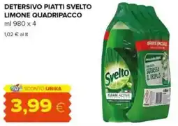 Oasi Detersivo piatti svelto limone quadripacco offerta
