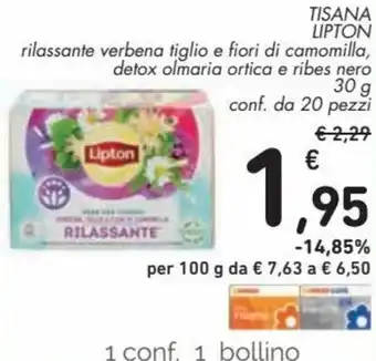 Spazio Conad Lipton Tisana 30g conf da 20 pezzi offerta