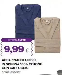 Oasi Accappatoio unisex in spugna 100% cotone con cappuccio offerta