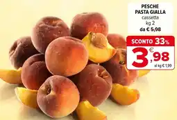 Iperal Pesche pasta gialla cassetta offerta