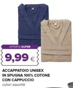 Oasi Accappatoio unisex in spugna 100% cotone con cappuccio offerta